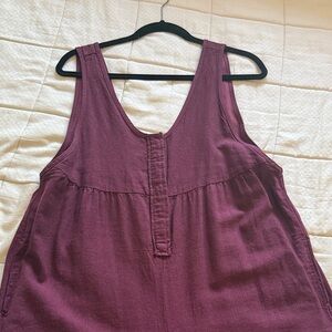 Women's Wide Leg Jumpsuit - Plum